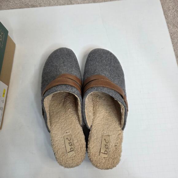 Born B.O.C. Mae Gray Wool Sherpa Lined Clogs Size 9 NWOT - Picture 7 of 12